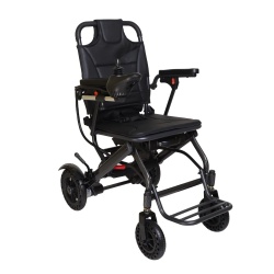 Hero Eco Med Mediva MHL 1007-X Lightweight 18kgs Aluminium frame Compact Electric Wheelchair for Indoor use only with Slim Lithium battery, Joystick, Foldable, easy to carry in any car